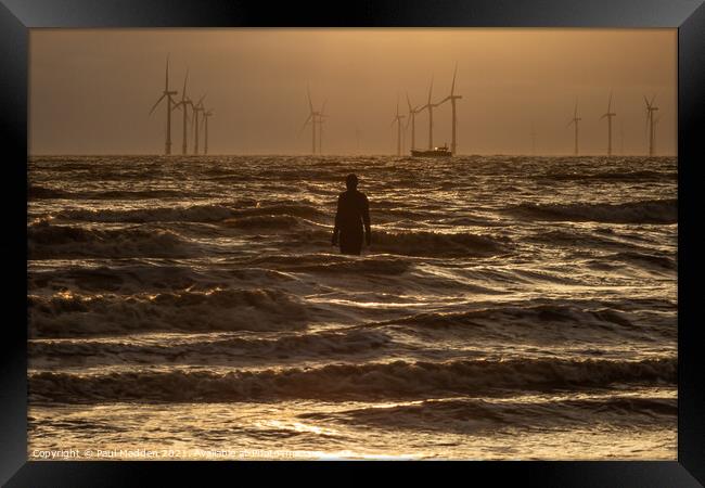 High tide Crosby Beach Framed Print by Paul Madden