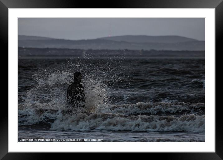 Waves at Crosby Beach Framed Mounted Print by Paul Madden
