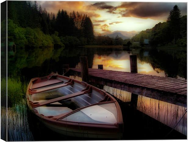 Summer Sunset, Loch Ard Canvas Print by Aj’s Images