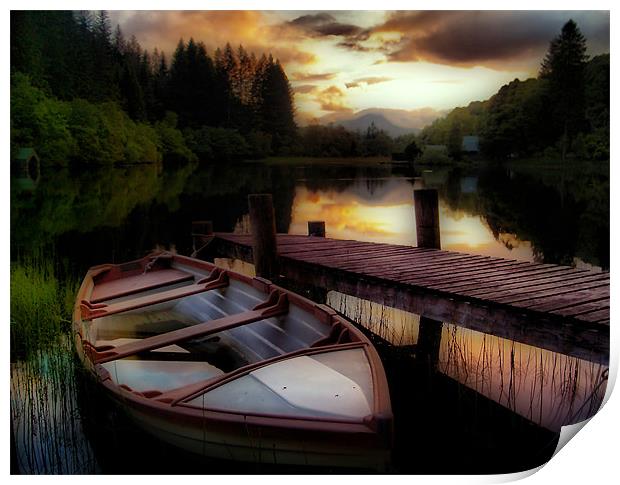 Summer Sunset, Loch Ard Print by Aj’s Images