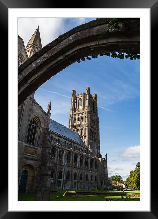 Ely Cathedral through an archway Framed Mounted Print by Jason Wells