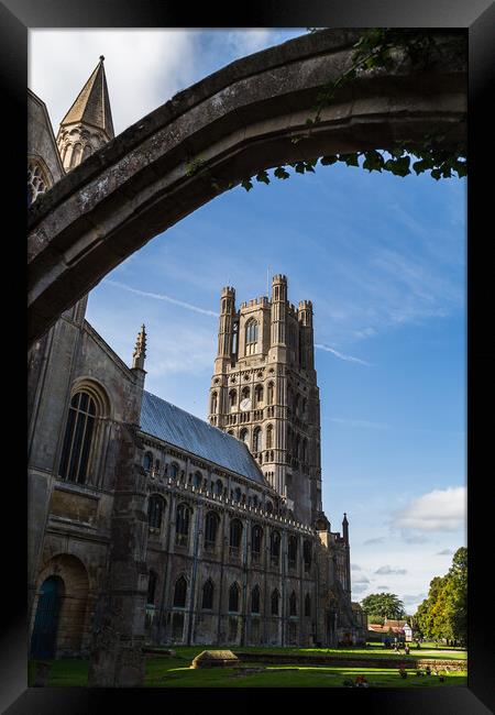 Ely Cathedral through an archway Framed Print by Jason Wells