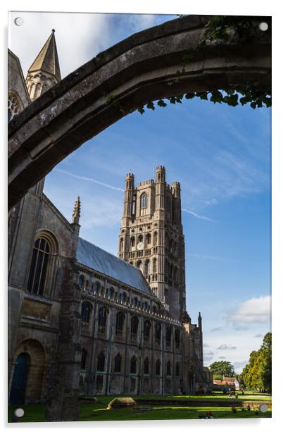 Ely Cathedral through an archway Acrylic by Jason Wells