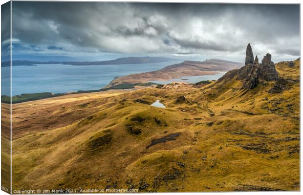The Old Man of Storr, Isle of Skye Canvas Print by Jim Monk