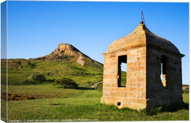 Folly at Roseberry Topping Canvas Print by Mark Sunderland