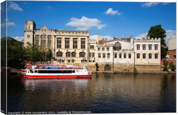 Guildhall and River Ouse at York Canvas Print by Mark Sunderland