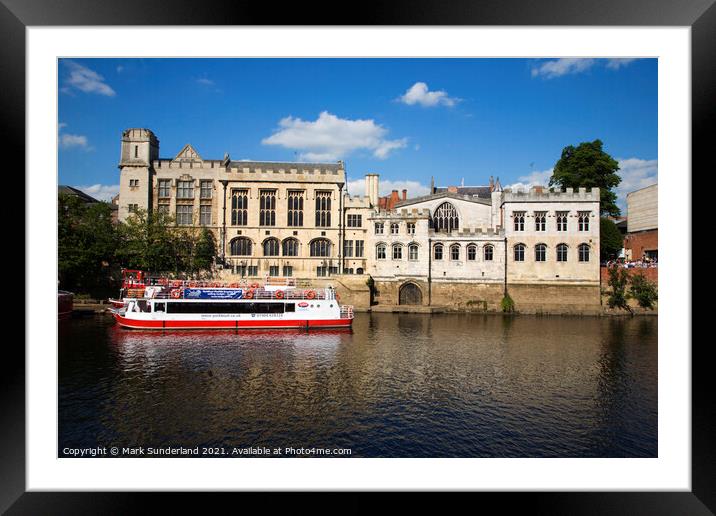 Guildhall and River Ouse at York Framed Mounted Print by Mark Sunderland