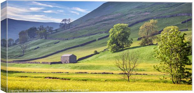 Buttercup Valley, Yorkshire Dales Canvas Print by Jim Monk