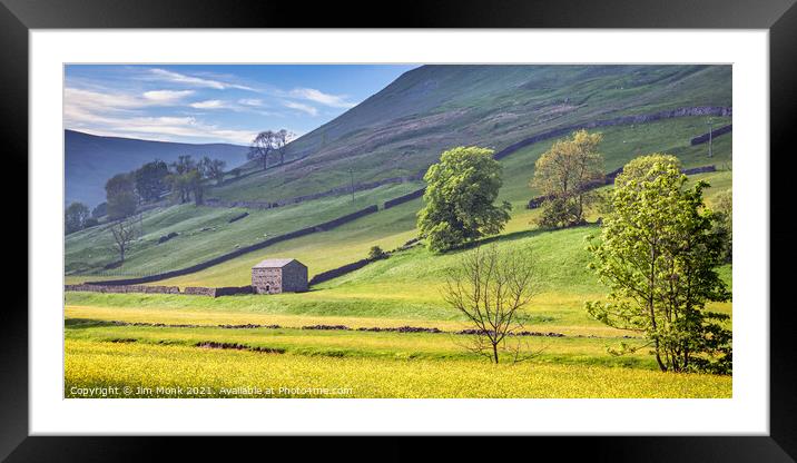 Buttercup Valley, Yorkshire Dales Framed Mounted Print by Jim Monk