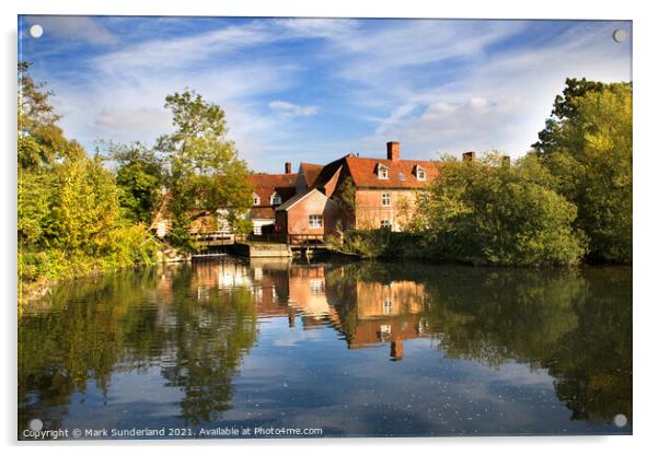 Flatford Mill in the Afternoon Acrylic by Mark Sunderland