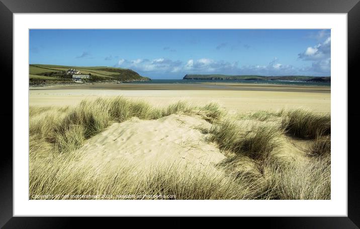 The Camel Estuary & Hawker's Cove. Framed Mounted Print by Neil Mottershead
