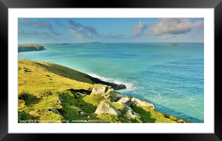 Trevose Head From Stepper Point. Framed Mounted Print by Neil Mottershead