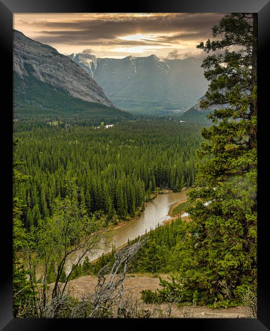 Quiet River, Alberta, Canada Framed Print by Mark Llewellyn