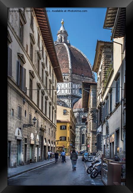 Side roads of Florence Framed Print by Kevin White
