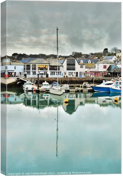 Early Morning In Padstow, Cornwall. Canvas Print by Neil Mottershead