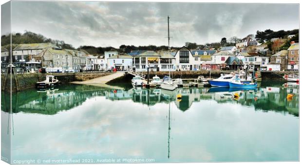 Early Morning Sun At Padstow, Cornwall. Canvas Print by Neil Mottershead