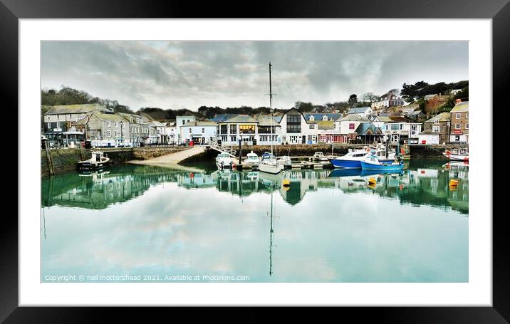 Early Morning Sun At Padstow, Cornwall. Framed Mounted Print by Neil Mottershead