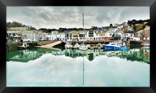 Early Morning Sun At Padstow, Cornwall. Framed Print by Neil Mottershead