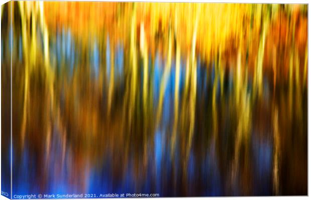 Autumn Reflections Thruscross Reservoir Canvas Print by Mark Sunderland