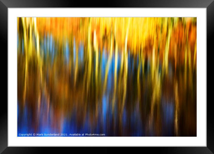 Autumn Reflections Thruscross Reservoir Framed Mounted Print by Mark Sunderland