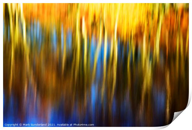 Autumn Reflections Thruscross Reservoir Print by Mark Sunderland