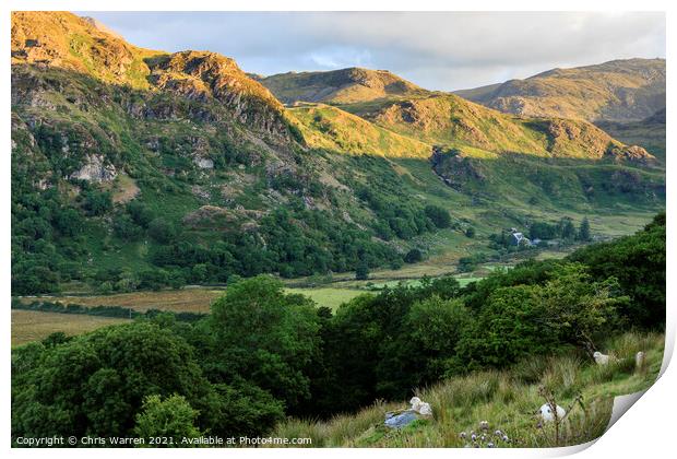 Llyn Gwynant Snowdonia Gwynedd Wales Print by Chris Warren