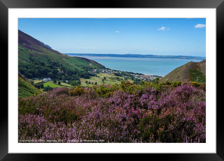 looking down the Sychnant Pass  Framed Mounted Print by Chris Warren