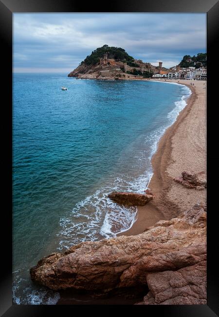 Mediterranean Sea Bay in Tossa de Mar Framed Print by Artur Bogacki