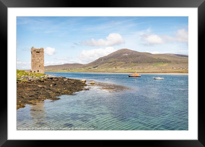 Grace O'Malley's Castle, Kildavnet Tower, Achill Island, Co Mayo, Ireland Framed Mounted Print by Dave Collins