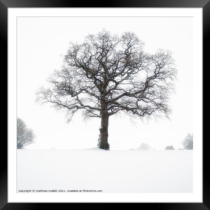 Selbrigg In The Snow Framed Mounted Print by matthew  mallett