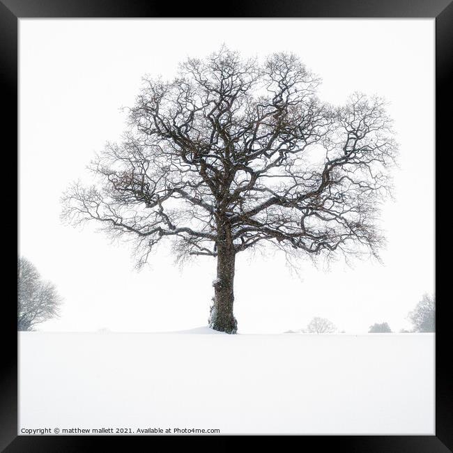 Selbrigg In The Snow Framed Print by matthew  mallett