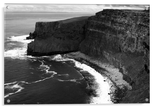 Cliffs Of Moher, County Clare, Ireland  Acrylic by Aidan Moran