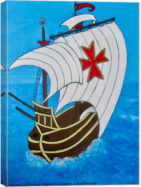 Spanish Treasure Ship Canvas Print by Stephanie Moore