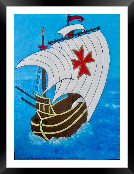 Spanish Treasure Ship Framed Mounted Print by Stephanie Moore