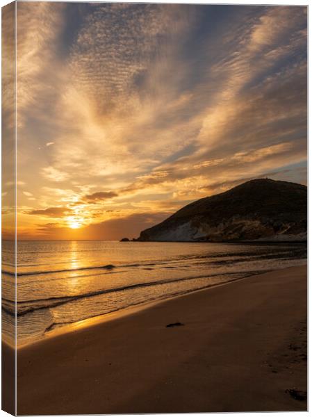 A sunrise on the Genoveses beach in Almeria Canvas Print by Vicen Photo