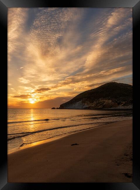 A sunrise on the Genoveses beach in Almeria Framed Print by Vicen Photo