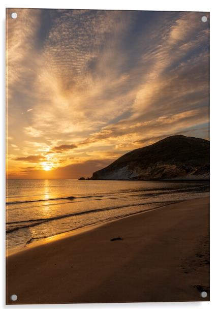 A sunrise on the Genoveses beach in Almeria Acrylic by Vicen Photo