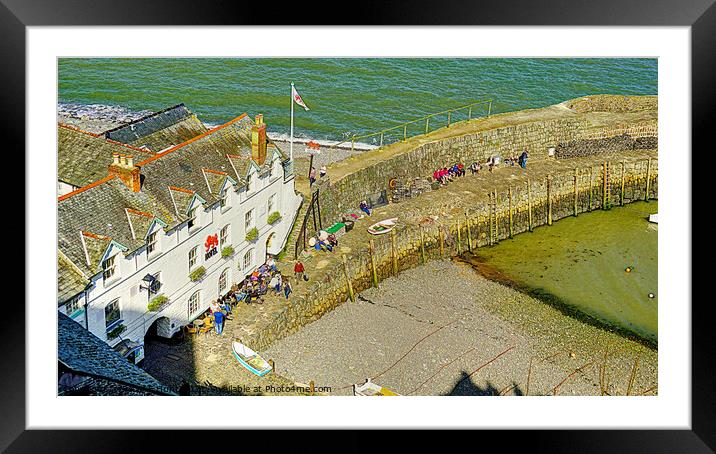 The Harbour Pub At Clovelly Framed Mounted Print by Peter F Hunt