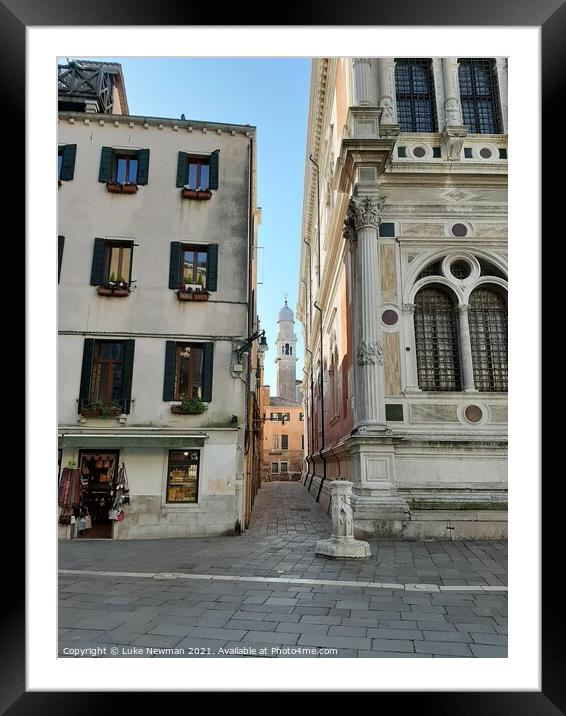 Venice Street Architecture Framed Mounted Print by Luke Newman