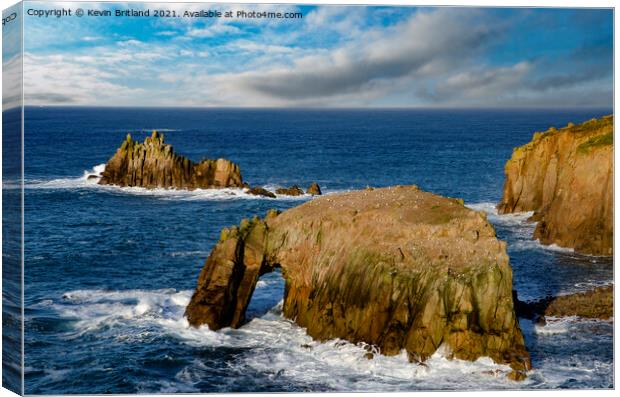 lands end cornwall Canvas Print by Kevin Britland