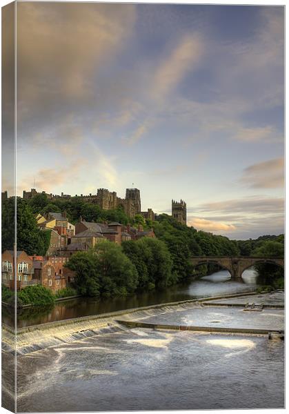 Durham Cathedral Over Framwellgate Bridge Canvas Print by Kevin Tate