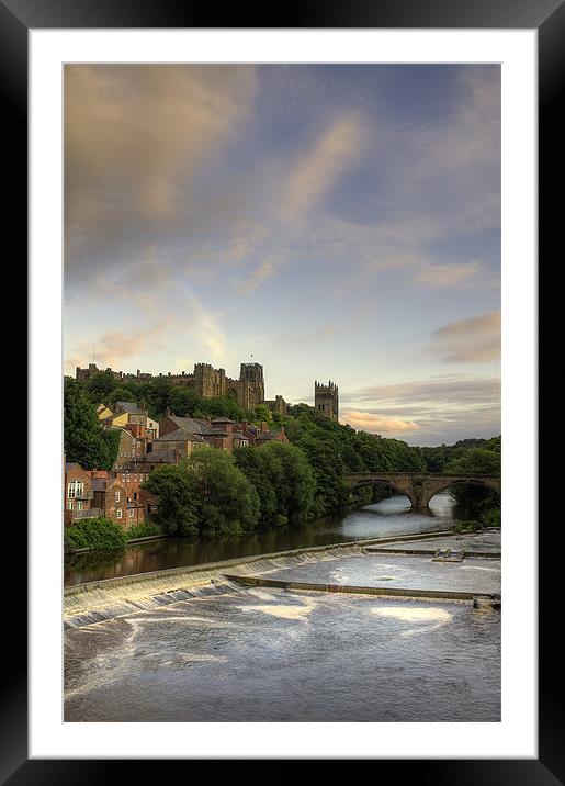 Durham Cathedral Over Framwellgate Bridge Framed Mounted Print by Kevin Tate