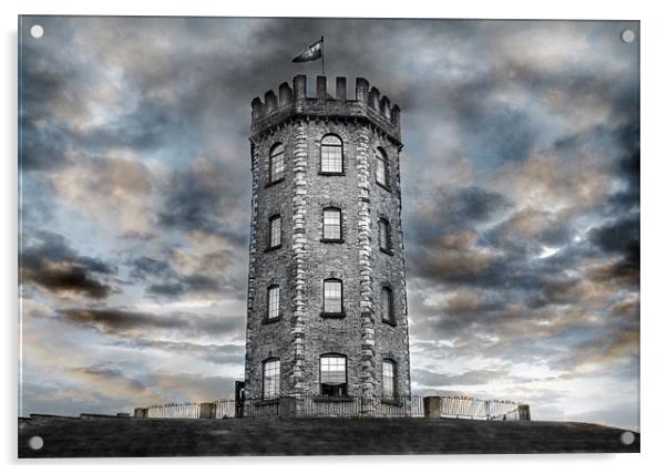 Jersey Marine Tower Acrylic by Julie Hoddinott
