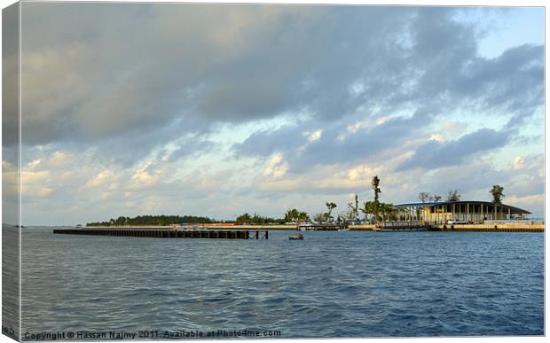 jetty hulumale' Canvas Print by Hassan Najmy