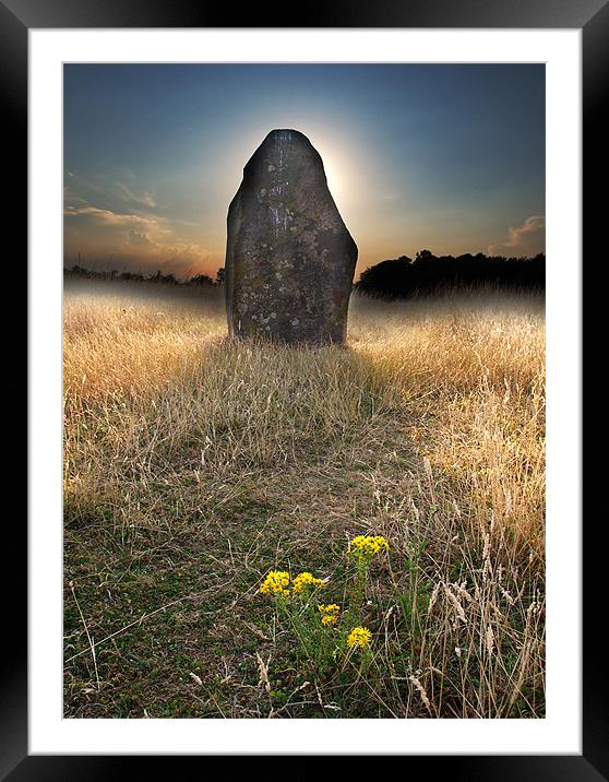 Standing Stone Framed Mounted Print by Tony Bates