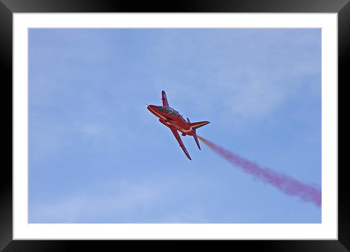 Red Arrow Framed Mounted Print by Roger Green