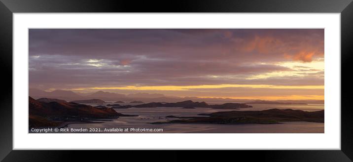 Sunset Over the Summer Isles Scotland Framed Mounted Print by Rick Bowden