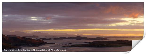Sunset Over the Summer Isles Scotland Print by Rick Bowden