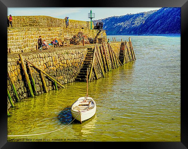 The Ancient Harbour Wall  Framed Print by Peter F Hunt
