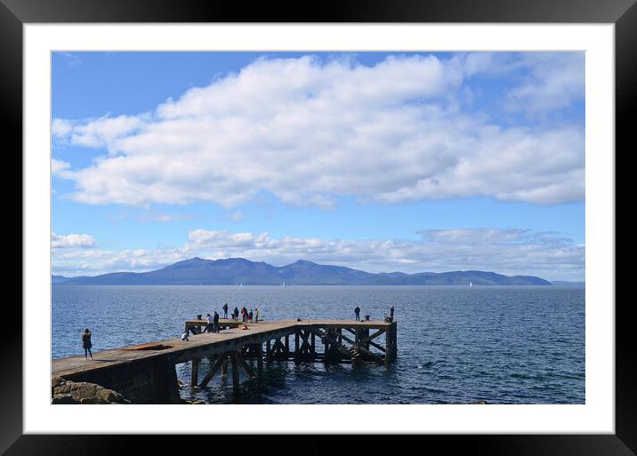 Enjoying the view, Portencross pier North Ayrshire Framed Mounted Print by Allan Durward Photography